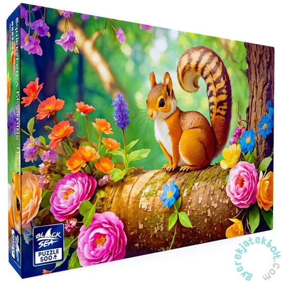 Black Sea 500 db-os puzzle - Squirrel on a Blooming Tree (BS82546)
