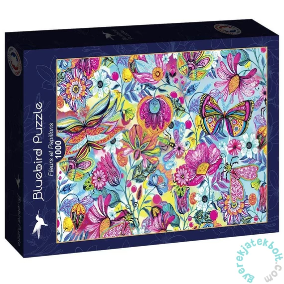 Bluebird 1000 db-os puzzle - Fleurs et Papillons (90793)