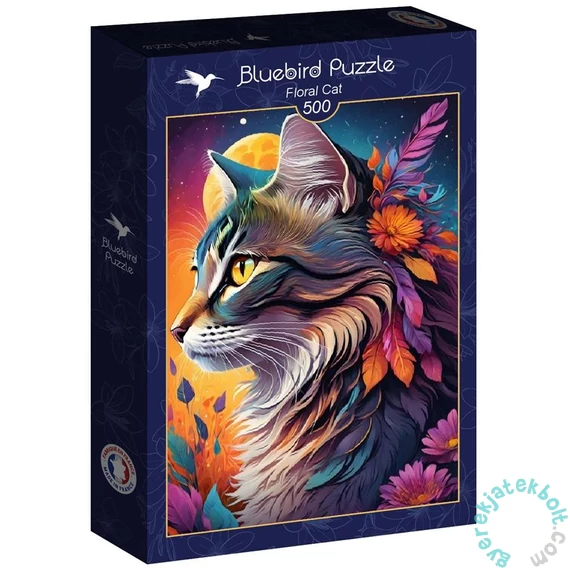 Bluebird 500 db-os puzzle - Floral Cat (90942)