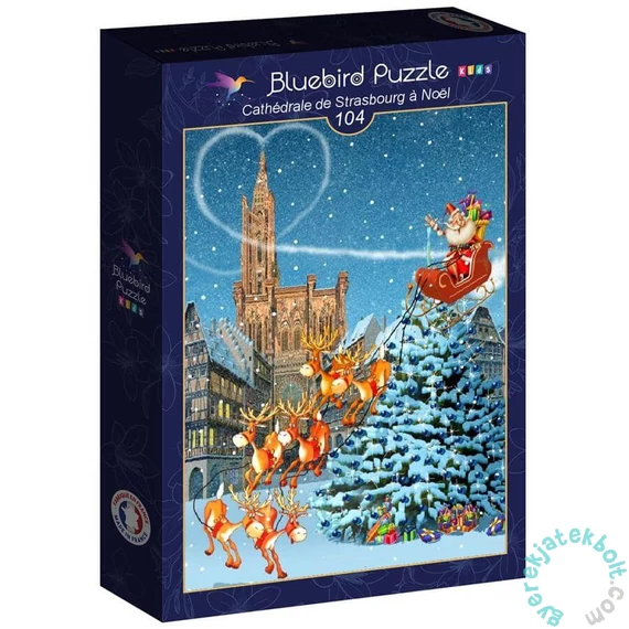 Bluebird 104 db-os puzzle - Strasbourg Cathedral at Christmas (90066)