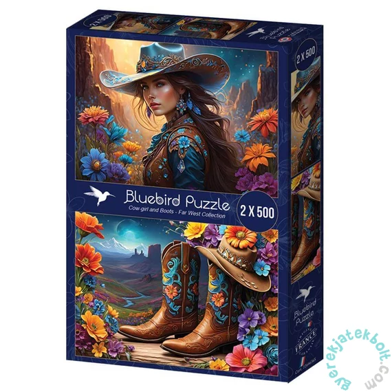 Bluebird 2 x 500 db-os puzzle - Cowgirl and Boots - Far West Collection (90920)