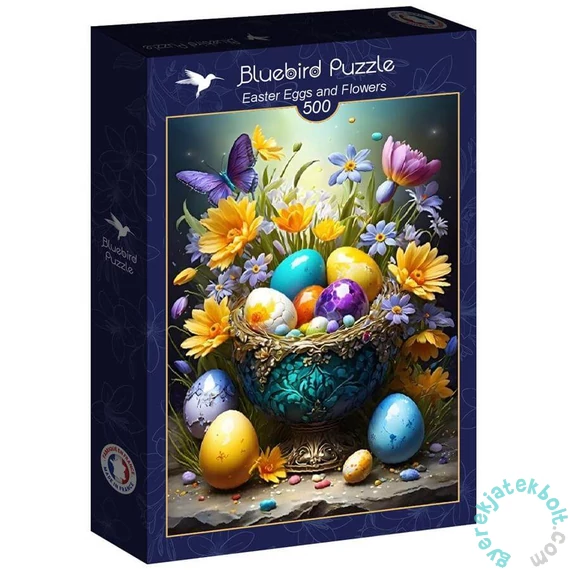 Bluebird 500 db-os puzzle - Easter Eggs and Flowers (90956)