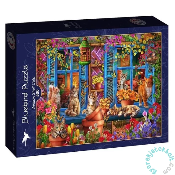 Bluebird 500 db-os puzzle - Window Shelf Cats (90972)