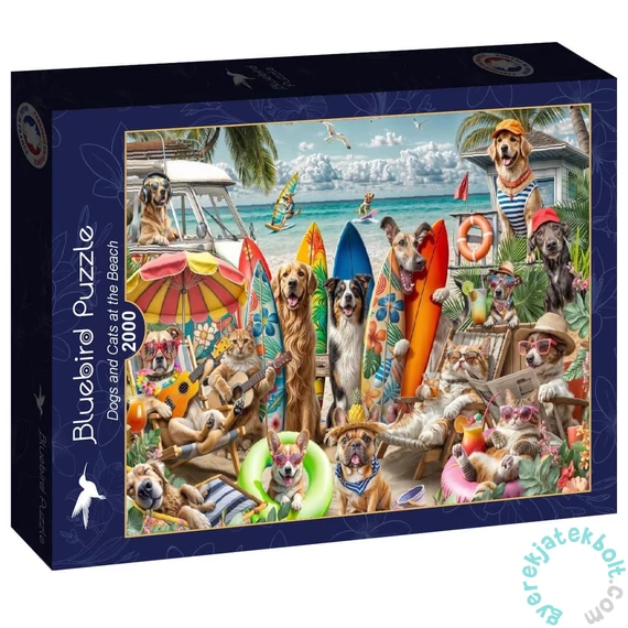 Bluebird 2000 db-os puzzle - Dogs and Cats at the Beach (91023)
