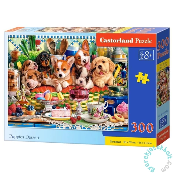 Castorland 300 db-os puzzle - Délutáni tea kiskutyákkal (B-030590)