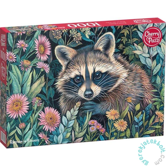 CherryPazzi 1000 db-os puzzle - Raccoon in Flowers (30851)