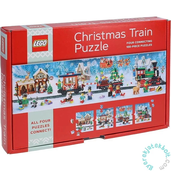 Chronicle Books 4 x 100 db-os puzzle - Lego Christmas Train (21335)