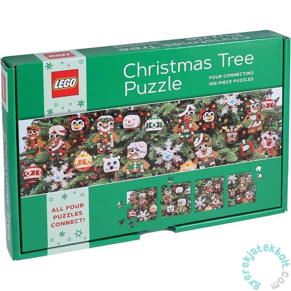 Chronicle Books 4 x 100 db-os puzzle - LEGO Christmas Tree (32805)