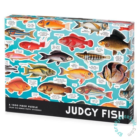 Galison 1000 db-os puzzle - Judgy Fish 1000 Piece Puzzle (77202)