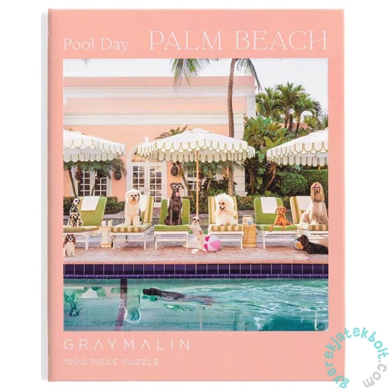 Galison 1000 db-os puzzle könyv alakú dobozban - Pool Day Palm Beach, Gray Malin (83814)