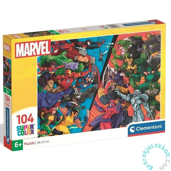 Clementoni 104 db-os puzzle - Marvel Hősök kontra Gonosztevők (25061)