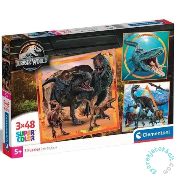 Clementoni 3 x 48 db-os puzzle - Jurassic World (25314)