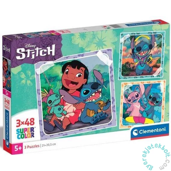 Clementoni 3 x 48 db-os puzzle - Stitch (25321)