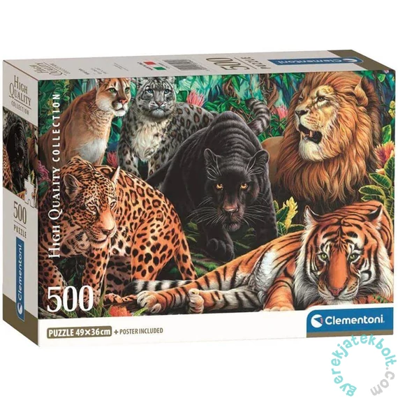 Clementoni 500 db-os puzzle - Vadmacskák (35584)