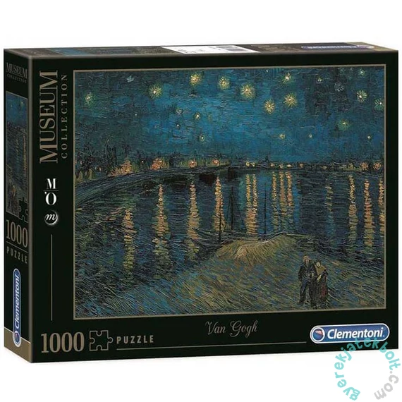 Clementoni 1000 db-os puzzle - Museum Collection - Van Gogh - Csillagos éj a Rajna felett (37089)