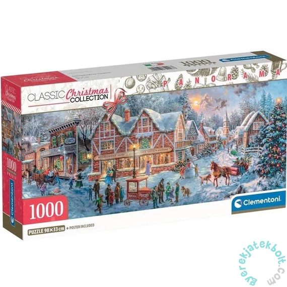 Clementoni 1000 db-os Panoráma puzzle - Karácsonyi készülődés (39927)
