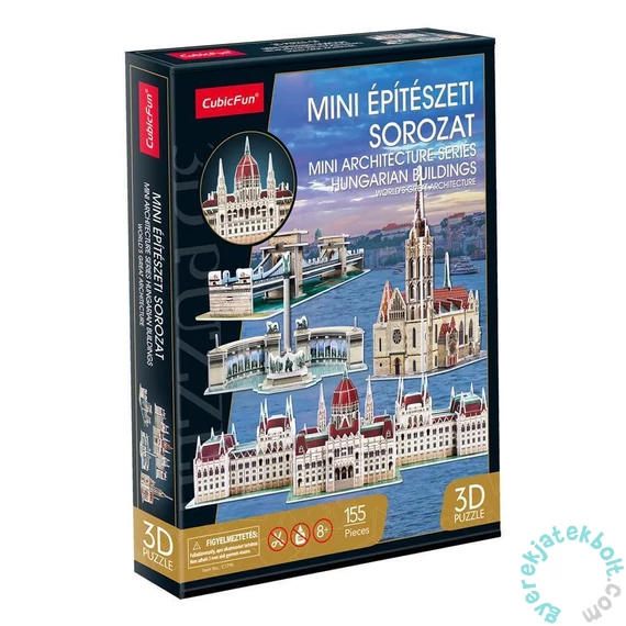 CubicFun 155 db-os 3D puzzle - Mini magyar (C179)