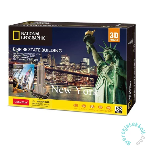 CubicFun 66 db-os 3D puzzle - National Geographics - Empire State Building, New York (DS0977)