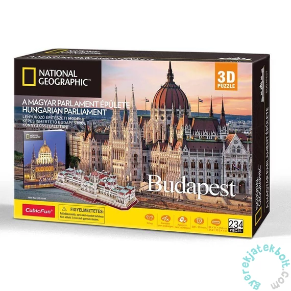 CubicFun 234 db-os 3D puzzle - National Geographics - Magyar Parlament, Budapest (DS1024)
