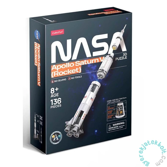 CubicFun 136 db-os 3D puzzle - NASA - Apollo Saturn V Rocket (DS1059)