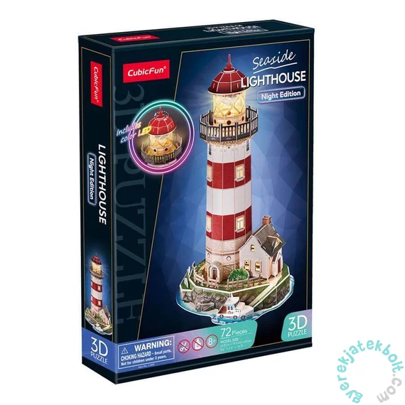 CubicFun 72 db-os 3D puzzle LED világítással - Világítótorony (L540)