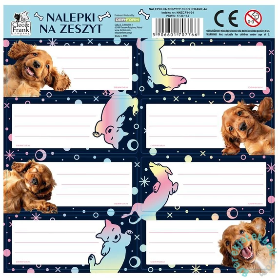 Cleo és Frank 8 db-os füzetcímke (NNZCF44)
