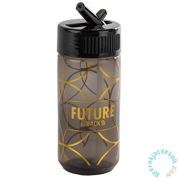 Future by BackUp műanyag kulacs - Fekete-arany 330 ml (BADF39)