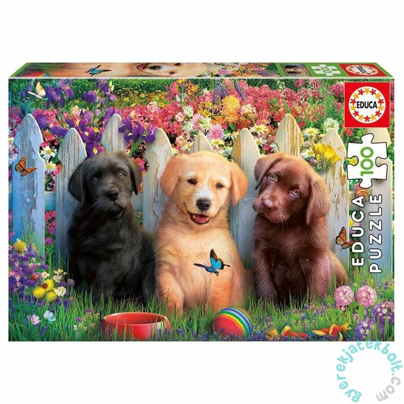 Educa 100 db-os puzzle - Pózoló kiskutyák (19994)