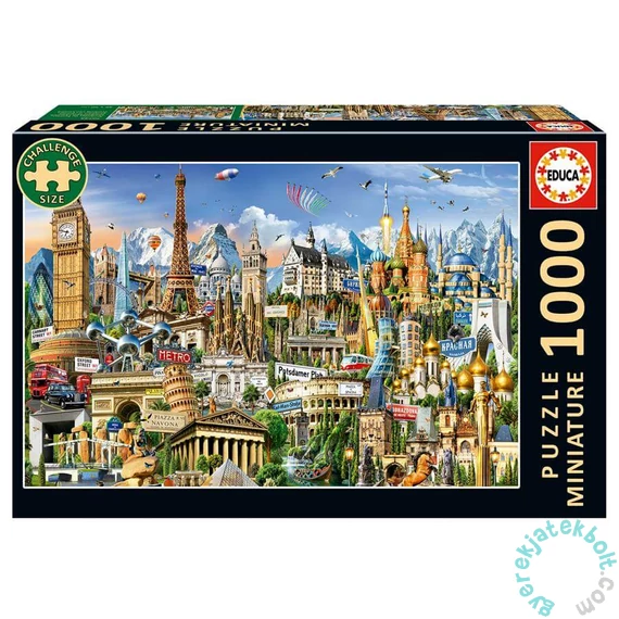 Educa 1000 db-os Miniature puzzle - Európa jelképei (20248)