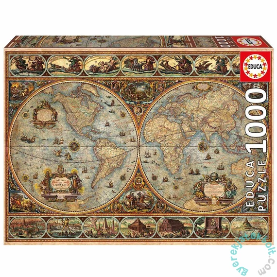 Educa 1000 db-os puzzle - Antik világtérkép (20173)
