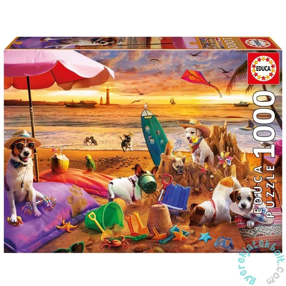 Educa 1000 db-os puzzle - Kutyák a strandon (20312)