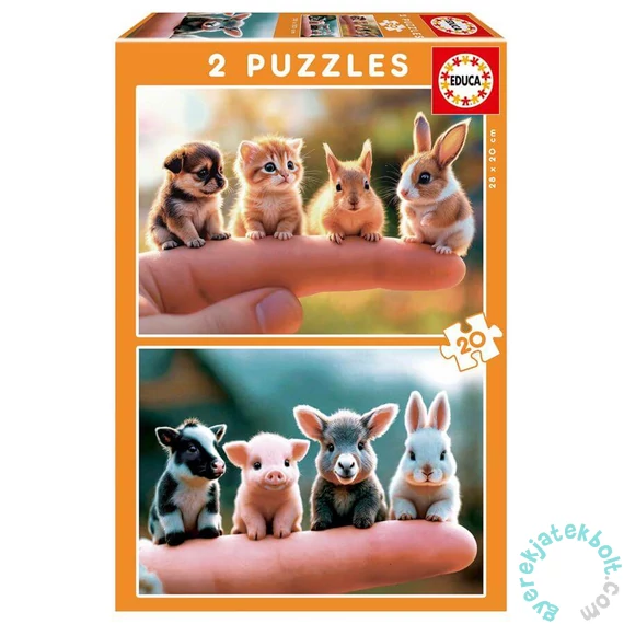 Educa 2 x 20 db-os puzzle - Állatbébik (20221)