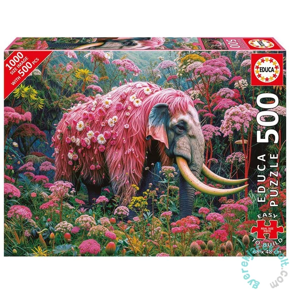 Educa 500 db-os XXL puzzle - Elefánt virágok között (20228)