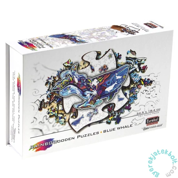 Eureka 101 db-os Rainbow Fa puzzle - Bálna (EUR34663)
