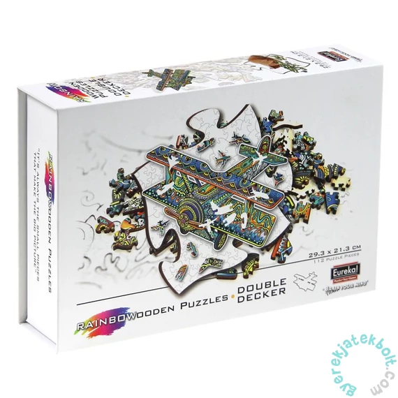 Eureka 112 db-os Rainbow Fa puzzle - Kétfedelű repülőgép (EUR34664)