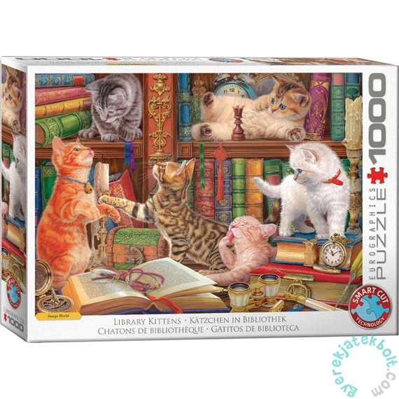 EuroGraphics 1000 db-os puzzle - Library Kittens (6000-5913)