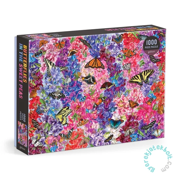 Galison 1000 db-os puzzle - Butterflies In the Sweet Peas, Troy Litten (83357)