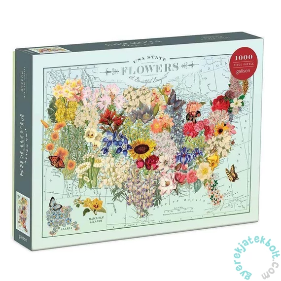 Galison 1000 db-os puzzle - USA State Flowers, Wendy Gold (64769)