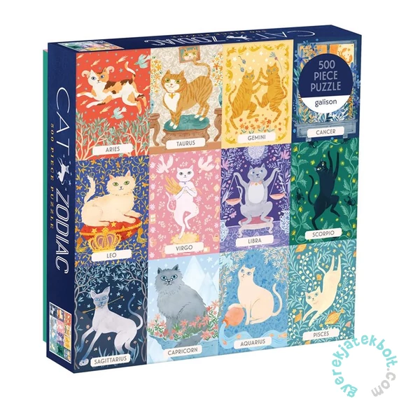 Galison 500 db-os puzzle - Cat Zodiac (57068)