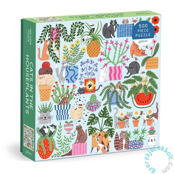 Galison 500 db-os puzzle - Cats in the Houseplants (84538)