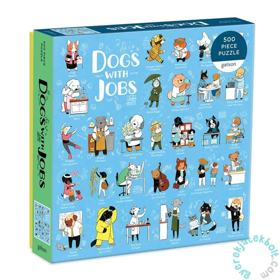 Galison 500 db-os puzzle - Dogs With Jobs (64820)