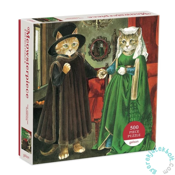 Galison 500 db-os puzzle - Meowsterpiece - The Arnolfini Marriage (67555)