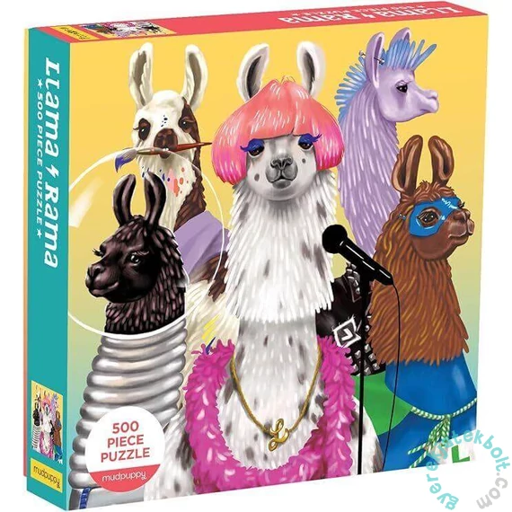Galison 500 db-os puzzle - Mudpuppy - Llama Rama (61102)