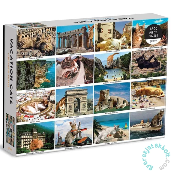 Galison 1500 db-os puzzle - Vacation Cats (69504)