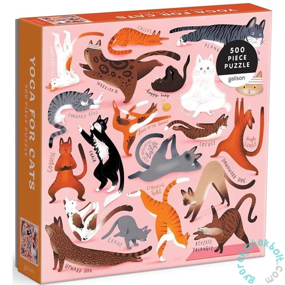Galison 500 db-os puzzle - Yoga for Cats (72276)