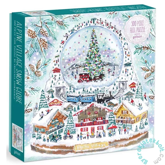 Galison 500 db-os Fóliás puzzle - Alpine Village Snowglobe, Michael Storrings (78704)
