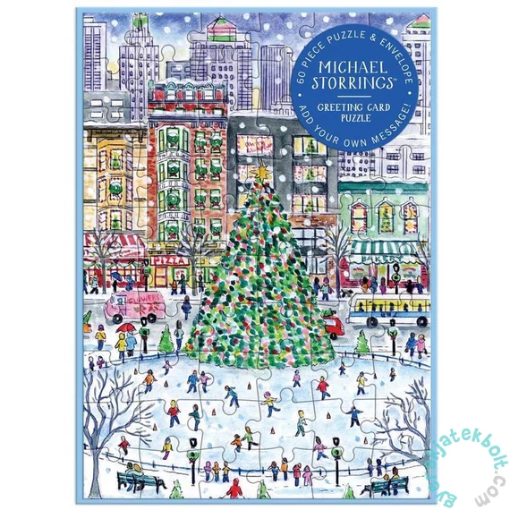 Galison 60 db-os Képeslap puzzle - Christmas in the City, Michael Storrings (79008)