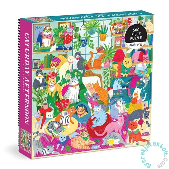 Galison 500 db-os puzzle - Mudpuppy - Caturday Afternoon (80806)