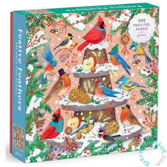 Galison 500 db-os Fóliás puzzle - Festive Feathers  (85573)