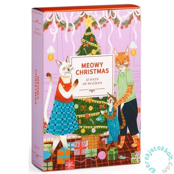 Galison 500 db-os Adventi kalendárium puzzle - Meowy Christmas 12 Days of puzzles (86006)